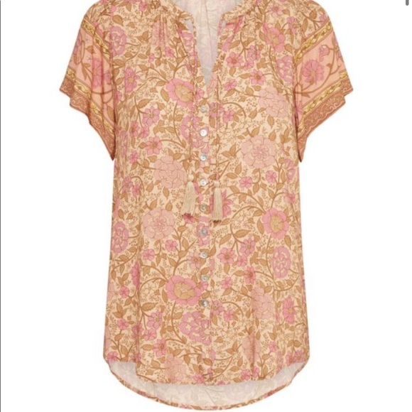 Spell Love Story Short Sleeve Blouse in Peach Blossom - Picture 10 of 15